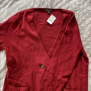 J Crew Mercantile maroon v-neck cardigan